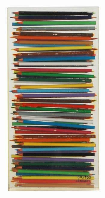 Colored Pencils By Arman 1995 Inclusion Resin Sculpture Signed Numbered 60/100 (1 of 1)