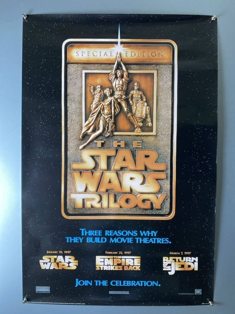 Star Wars Trilogy US Poster George Lucas 91x61 cm (36x24 in) (1 of 3)