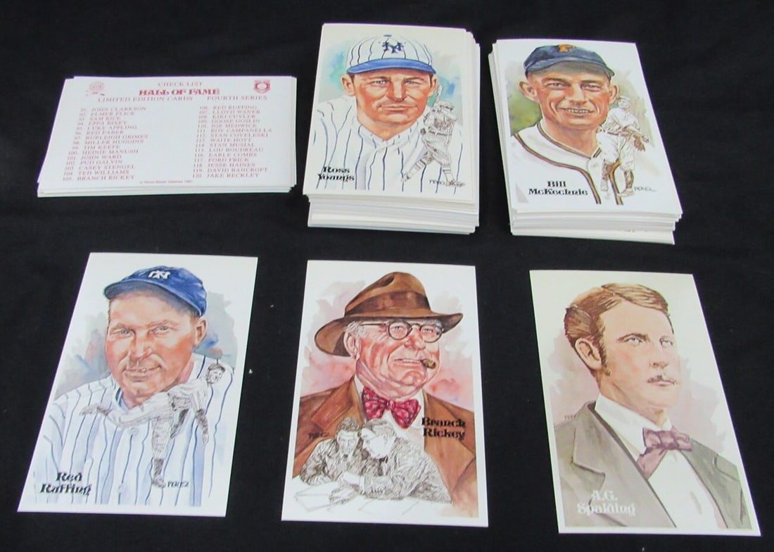Lot of (160) UNSIGNED 1980-96 Perez Steele MLB HOF Post Cards 177431 (1 of 2)