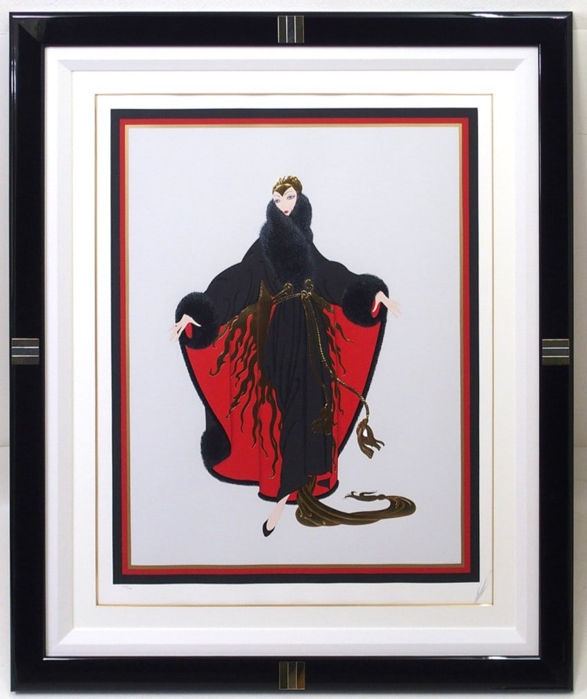 Erte Faubourg Saint-Honor Embossed Serigraph, Signed, Large Art Deco Print (1 of 6)