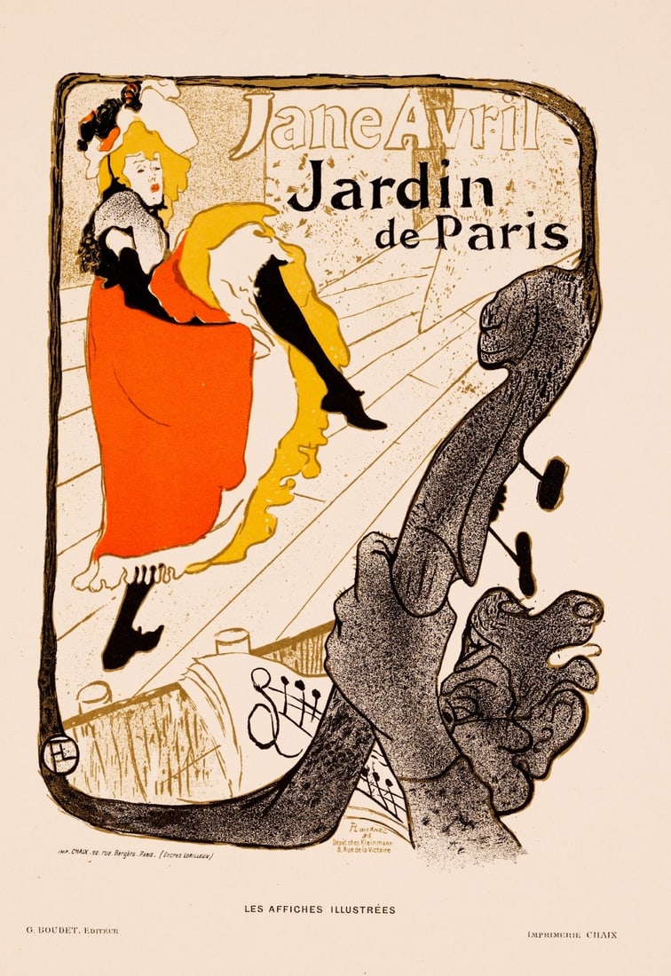 Toulouse-Lautrec Original Vintage Poster Jane Avril Affiches Illustrees 1896 (1 of 2)