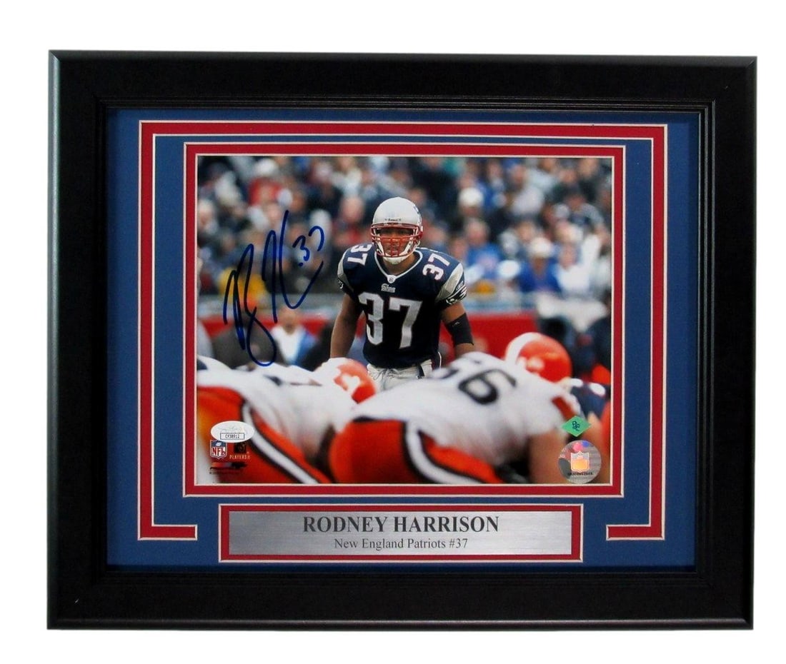 Rodney Harrison Signed/Autographed Patriots 8x10 Photo Framed JSA 197324 (1 of 4)