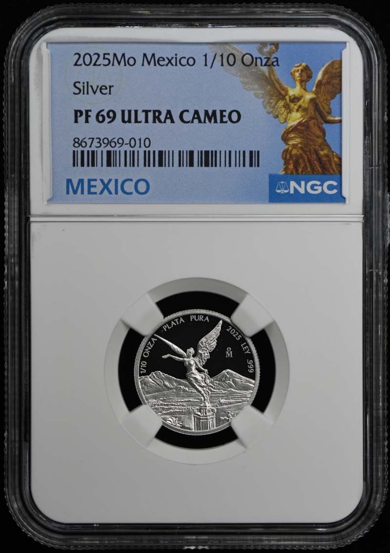 2025 Mo Mexico 1/10 Onza Libertad Silver NGC PF69UC Low Mintage 1500 (1 of 1)