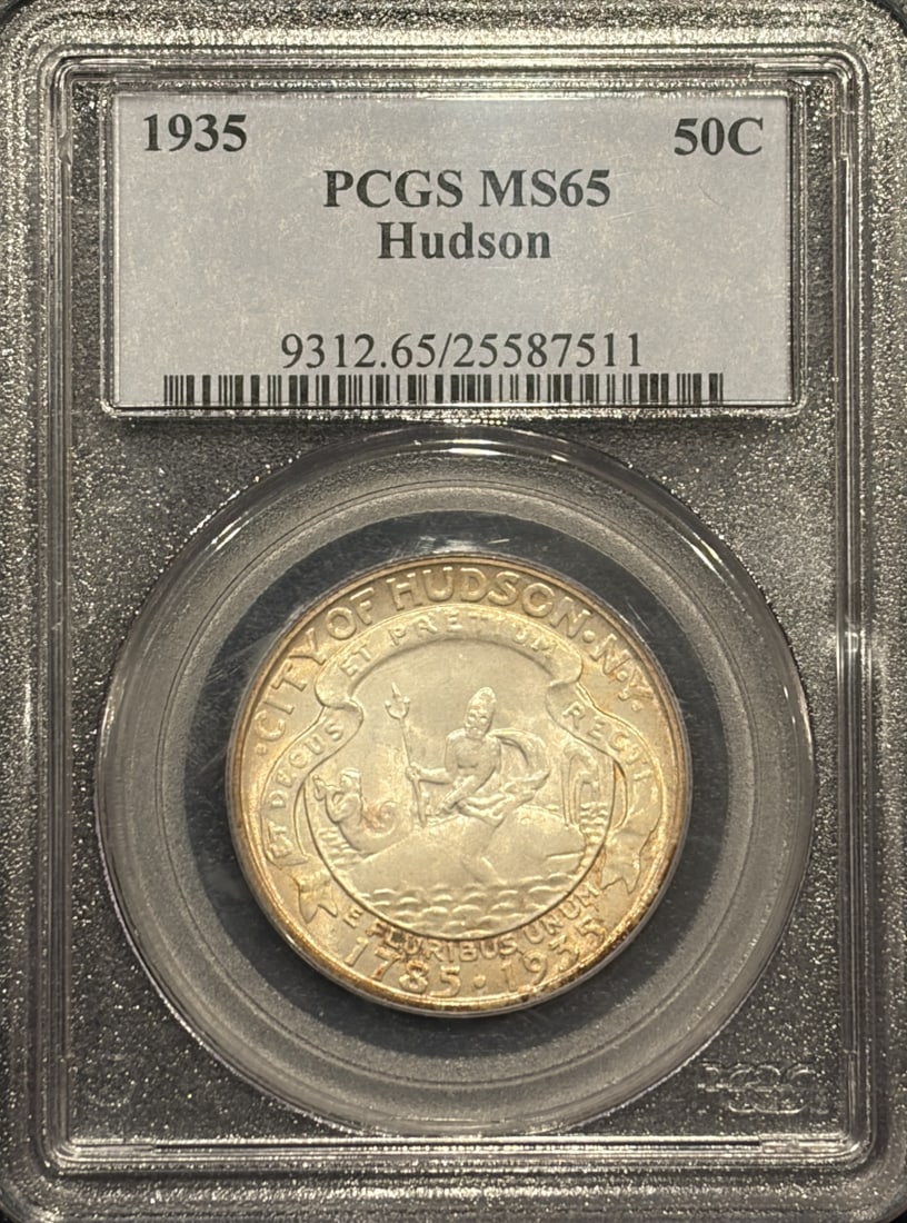 1935 HUDSON COMMEMORATIVE HALF DOLLAR PCGS MS65 (1 of 3)