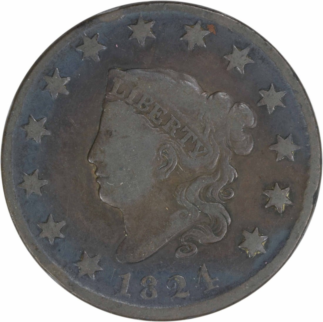 1824 Large Cent VG Uncertified (1 of 2)