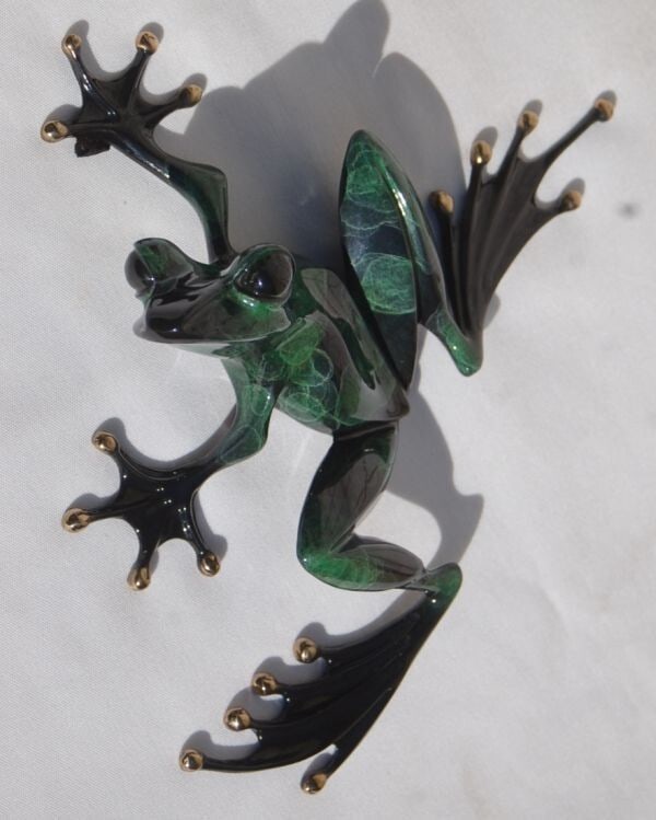 Tim Cotterill (Frogman) 9in Green Frog 303/2000 Signed 1992 Bronze (1 of 10)