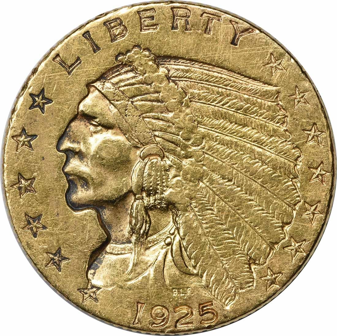 1925-D $2.50 Gold Indian AU Uncertified (1 of 2)