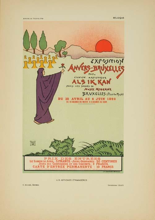 Original Vintage Poster Expo Anvers By Nys For Affiches Etrangeres 1897: Original Vintage Poster Expo Anvers By Nys For Affiches Etrangeres 1897 The original vintage poster 'Expo Anvers' created by Nys in 1897 features an Art Nouveau style and measures 9 inches wide by 12.