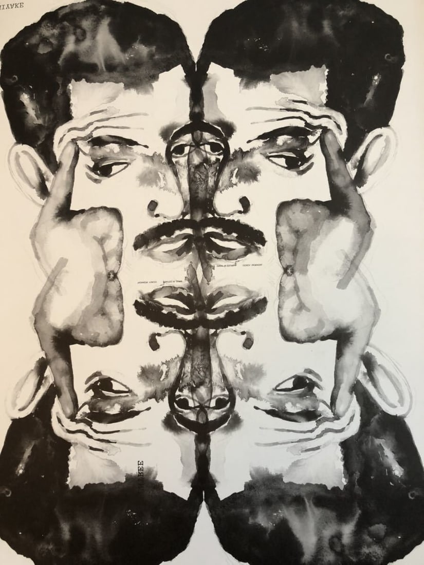 1985 Tadanori Yokoo Designing Issey Miyake Exhibition Okanoyama Art MuseumPoster: 1985 Tadanori Yokoo Designing Issey Miyake Exhibition Okanoyama Art MuseumPoster Original poster by artist Tadanori Yokoo for the Issey Miyake exhibition at Okanoyama Art Museum, of medium size, from