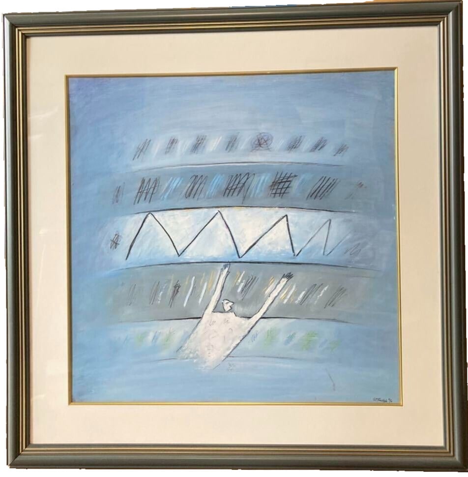 JIRI VOTRUBA (Czech) 1996 Signed Original Painting Oil on hardboard Framed (1 of 7)