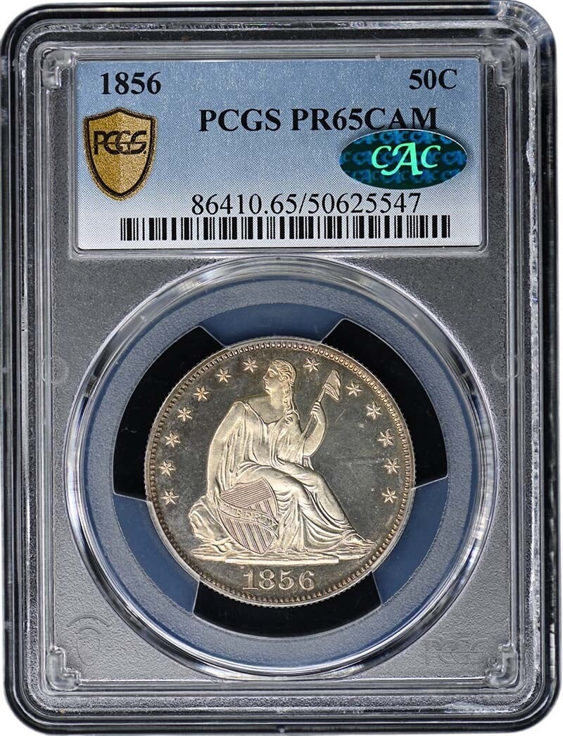 1856 50C Liberty Seated Half Dollar PCGS PR65CAM (CAC) (1 of 4)