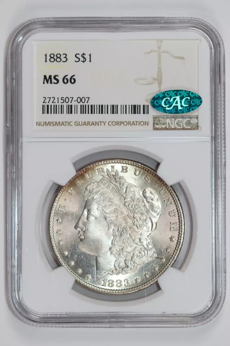 1883 MORGAN DOLLAR NGC MS66 CAC (1 of 2)