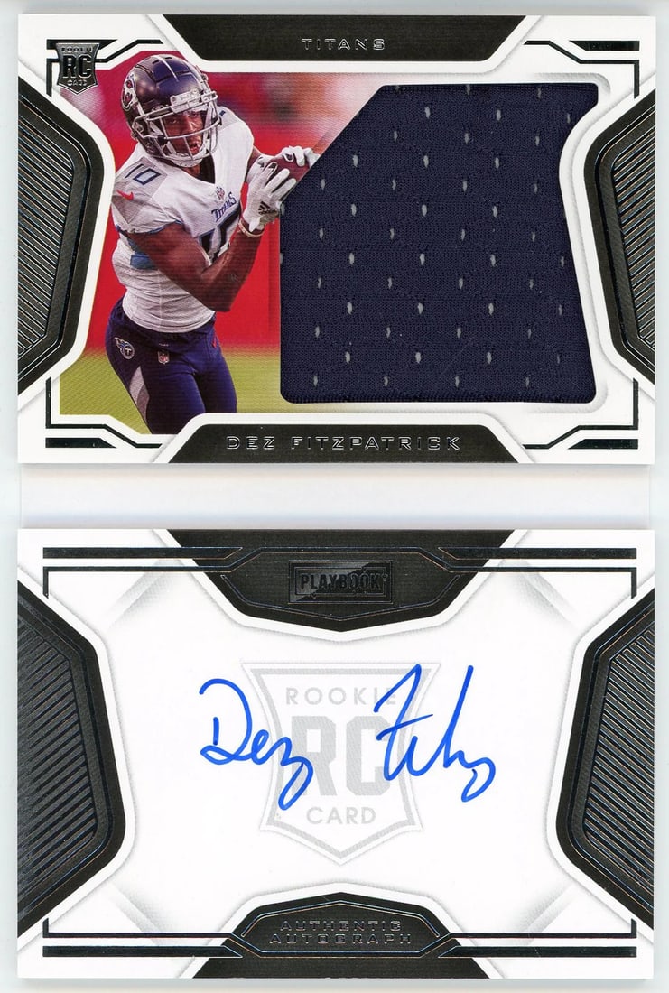 Dez Fitzpatrick Autographed 2021 Panini Playbook Rookie Patch Booklet Card #233 (1 of 2)