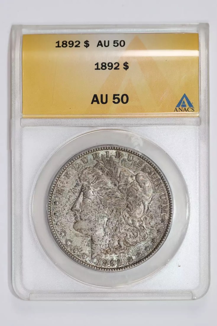 1892 MORGAN DOLLAR ANACS AU50 (1 of 2)