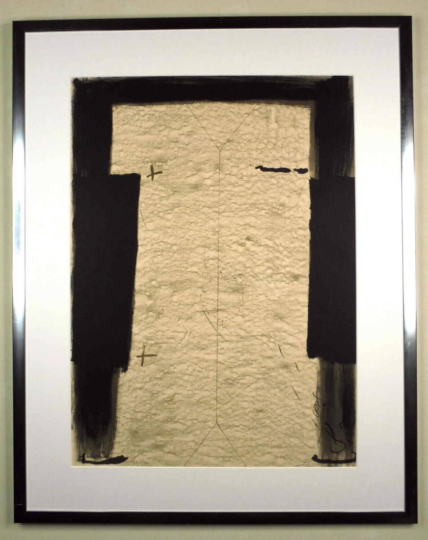Antoni Tapies Lithograph, autographed, framed, limited to 150 (1 of 4)