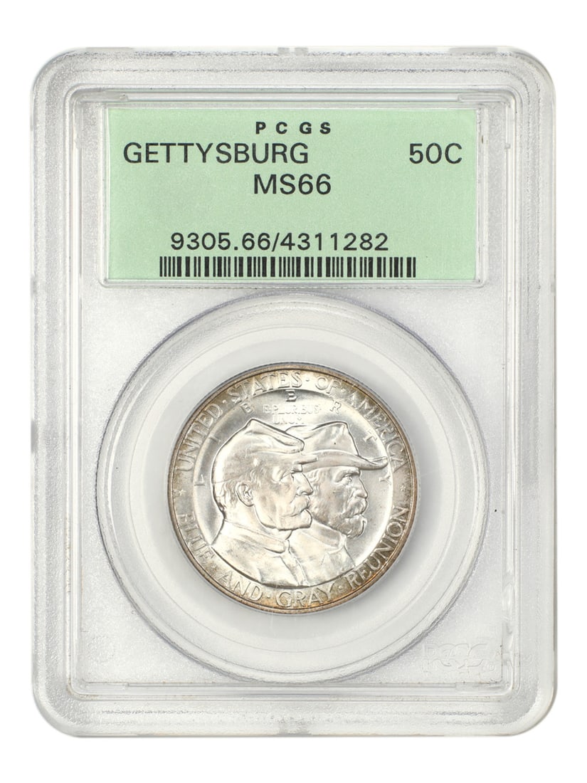 1936 50C Gettysburg PCGS MS66 (OGH) - Classic Silver Commemorative (1 of 4)