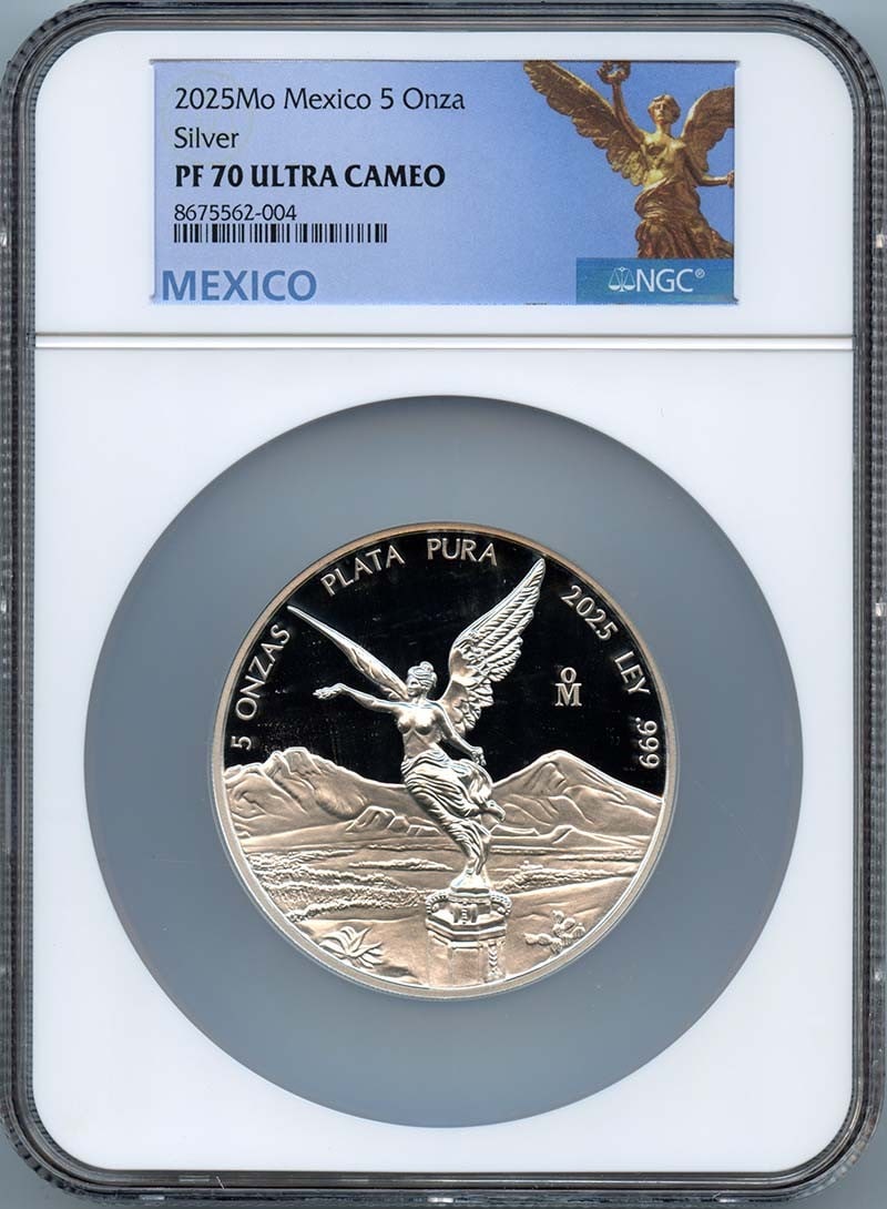 2025 Mo Mexico 5 Onza Libertad Silver NGC PF70UC Low Mintage 400 (1 of 1)