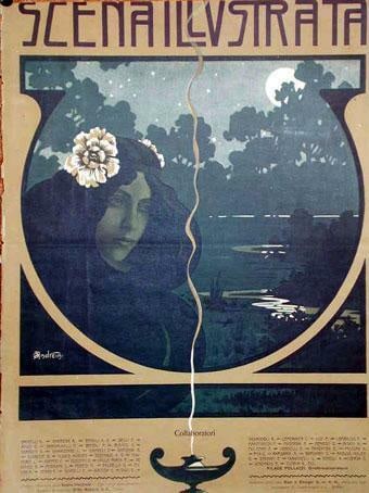 Scena Illustrata Arts Literature Music Moonlight By Giuseppe Anichini 1900 (1 of 1)