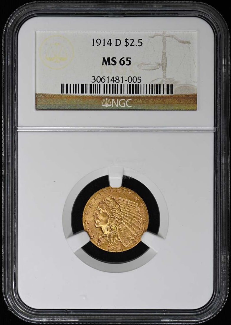 1914-D Indian $2.50 NGC MS65 (1 of 3)
