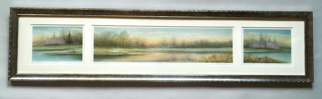 Arnold Alaniz "Spring Twilight" Lithograph Edition, autographed and framed (1 of 11)