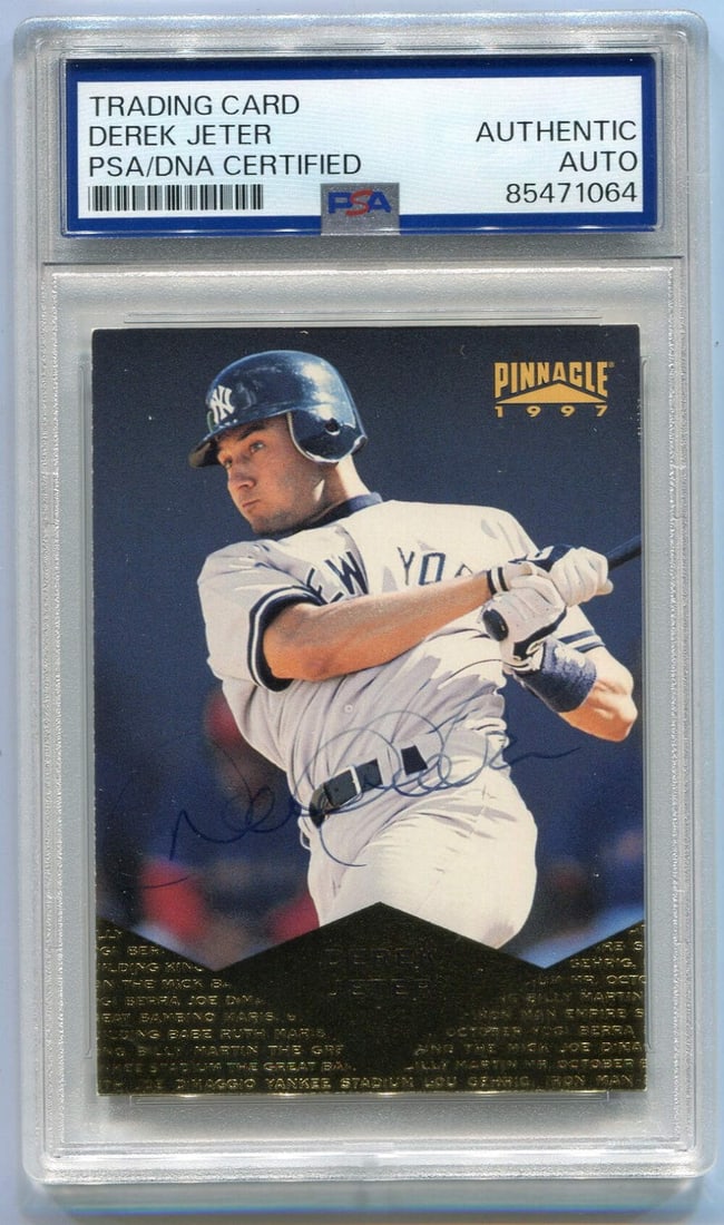 Derek Jeter 1997 Pinnacle #139 PSA AUTO Auth Card: Derek Jeter 1997 Pinnacle #139 PSA AUTO Auth Card Derek Jeter 1997 Pinnacle #139 PSA AUTHORIZED Card. Item Specifics: Derek Jeter 1997 Pinnacle #139 PSA AUTO Auth Card Product Disclaimer: Not affiliat