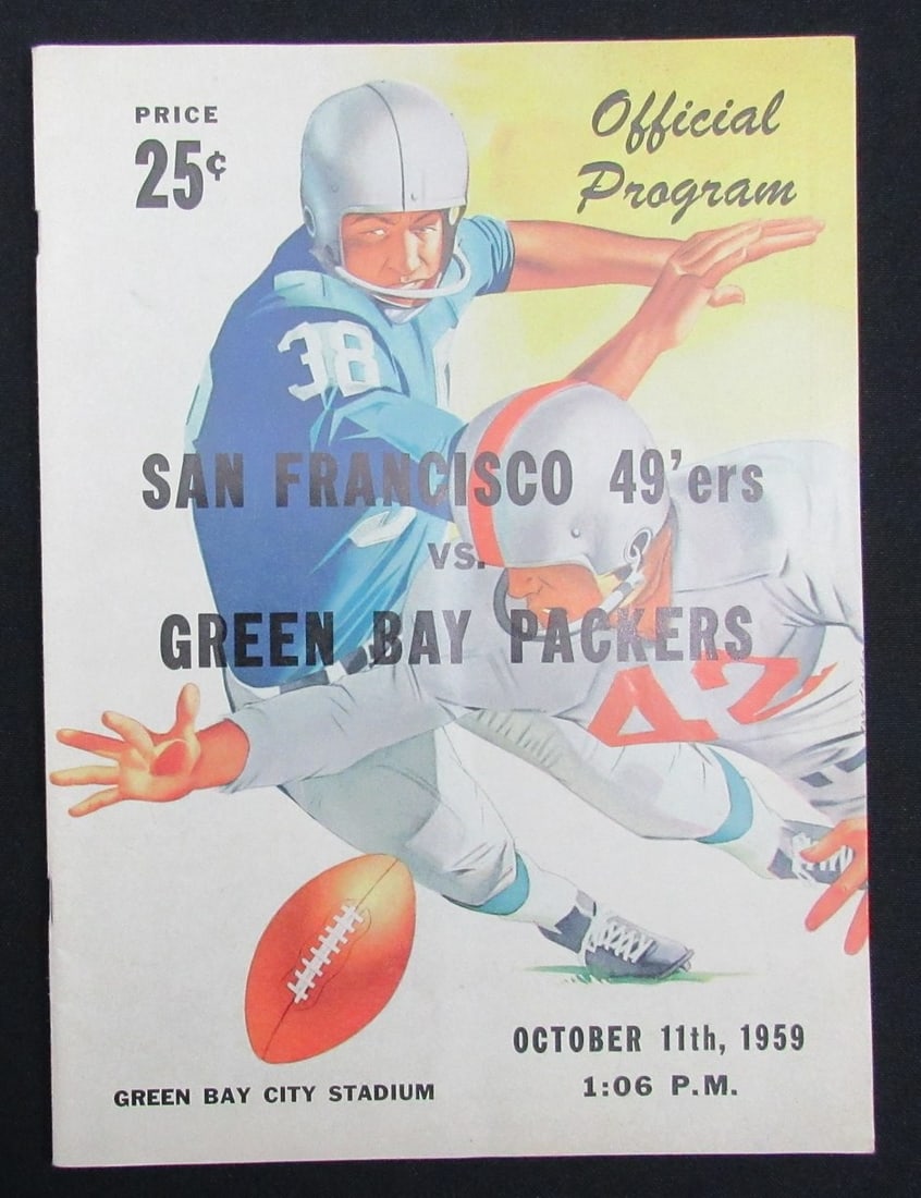 October 11, 1959 49ers vs. Green Bay Packers Football Game Program 195498 (1 of 4)