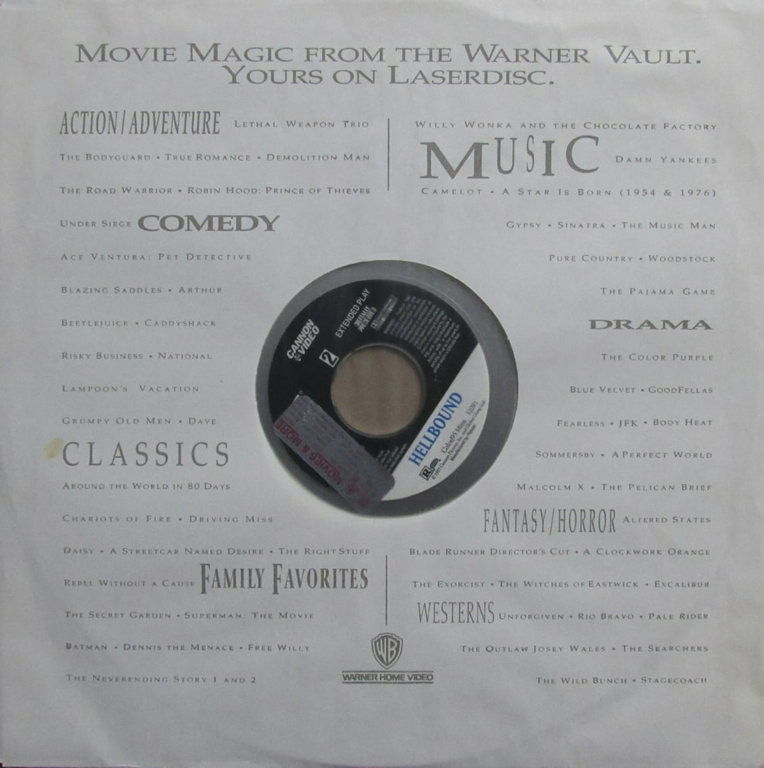 Chuck Norris Autographed Laser Disk "Hell Bound" Movie JSA - 3