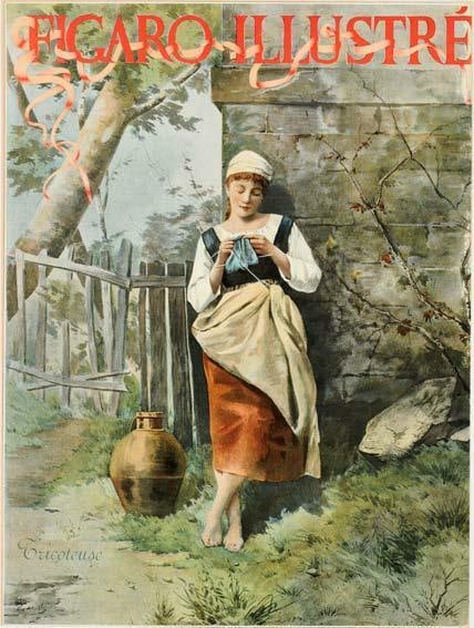 Figaro Illustre 1898 Original Vintage Poster At Tricoteuse By Lacoste For (1 of 1)