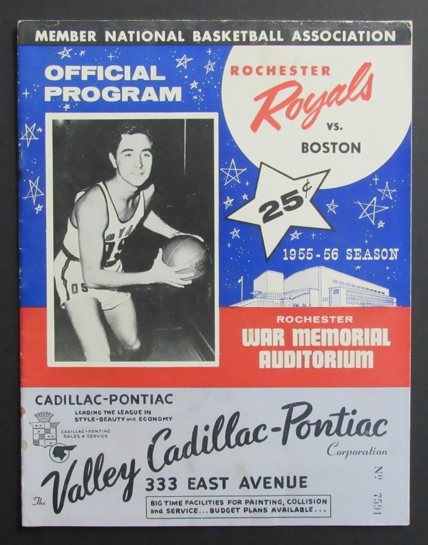 1955-56 NBA Program Rochester Royals vs. Boston Celtics Bob Cousy 198271 (1 of 5)
