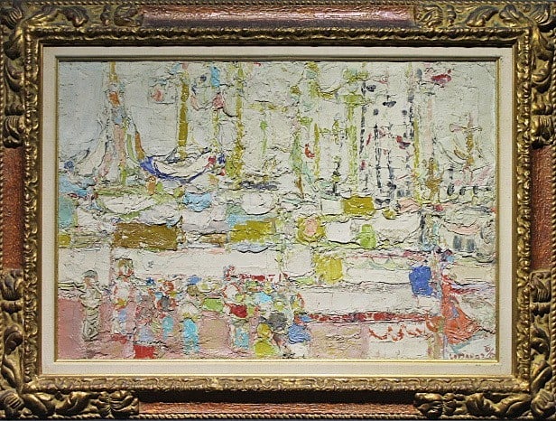 Andr Cottavoz Port Jaune 1955 Original Oil Painting 20F Thick Impasto French (1 of 9)