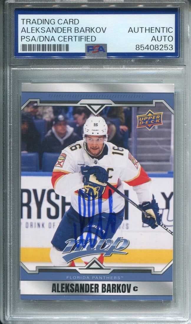 Aleksander Barkov Autographed Upper Deck Card PSA Authentic Auto (1 of 2)