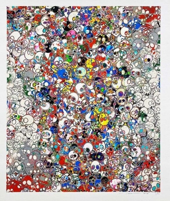 Takashi Murakami A Fork in the Road pigment print kaikai kiki ED 100 Silkscreen: Takashi Murakami A Fork in the Road pigment print kaikai kiki ED 100 Silkscreen Takashi Murakami's original pigment print 'A Fork in the Road,' made on paper, representing pop art, from Japan. Item Sp