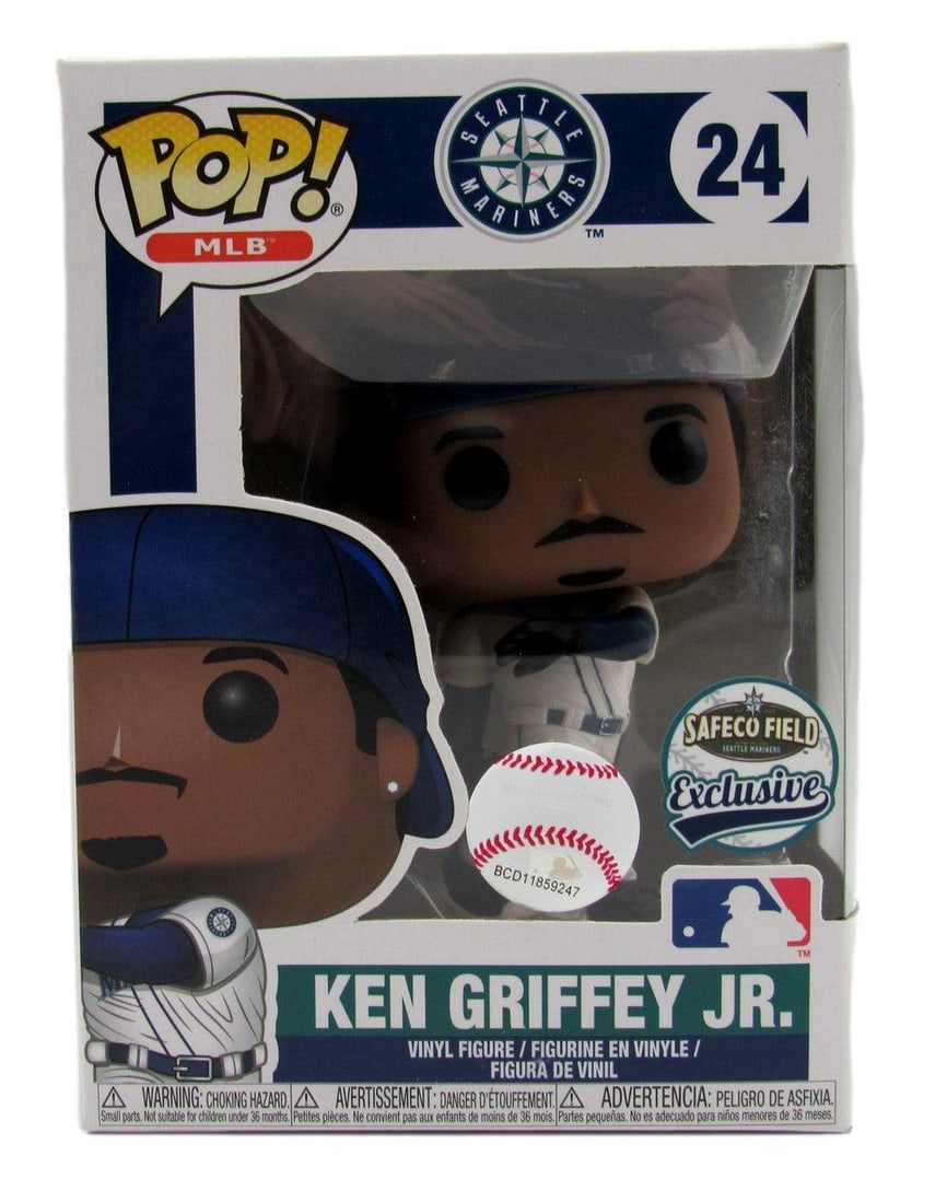 SGA Ken Griffey Jr. HOF Funko POP! #24 Figurine MLB Hologram 177435: SGA Ken Griffey Jr. HOF Funko POP! #24 Figurine MLB Hologram 177435 SGA Ken Griffey Jr. HOF Funko POP! #24 figurine, signed and certified by MLB with hologram (177435), representing the Seattle