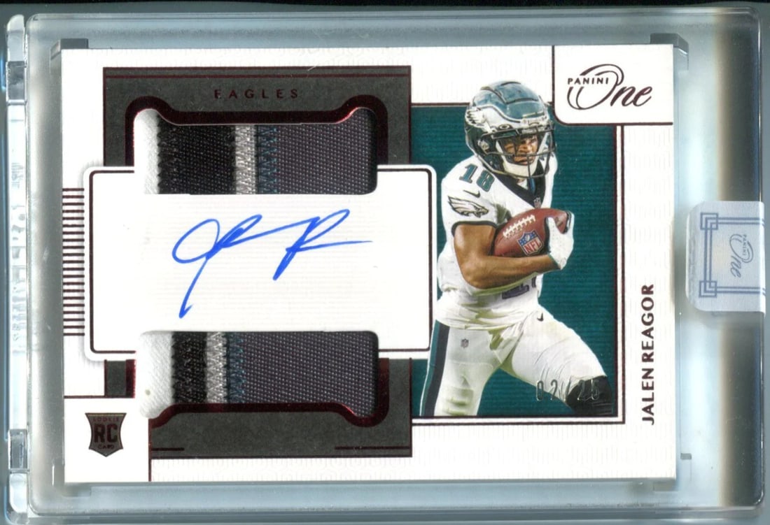 Jalen Reagor 2020 Panini One and One 02/25 Autographed Card (02/25) (1 of 2)