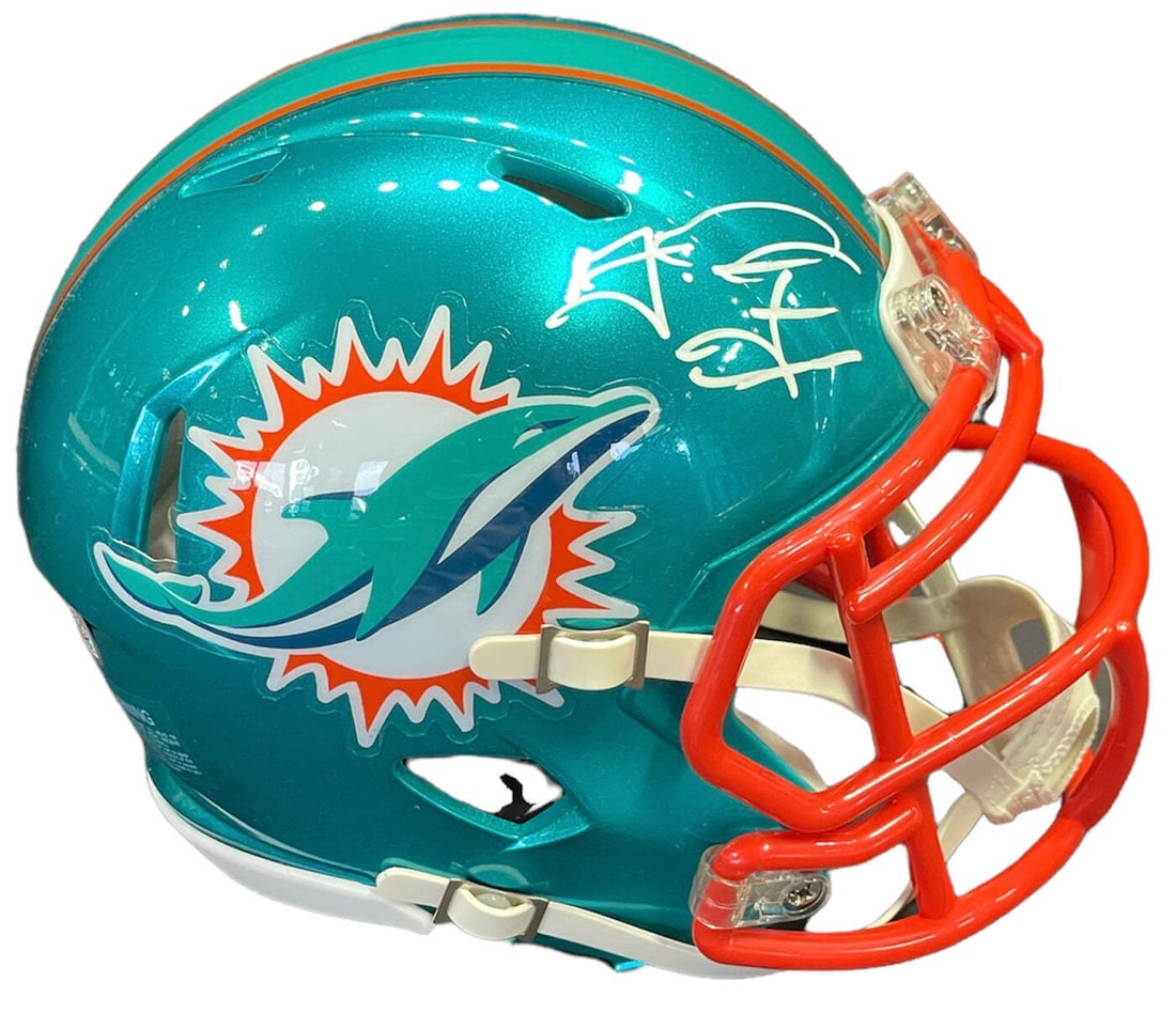 Tua Tagovailoa Autographed Miami Dolphins Flash Mini Helmet (Fanatics) (1 of 1)