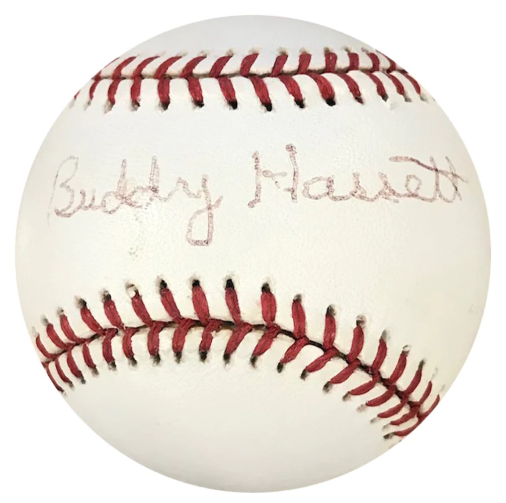 Buddy Hassett Autographed Official League Baseball (JSA) (1 of 2)