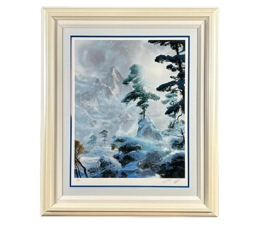 Dale Terbush "Snowy Night" Serigraphs Pencil-signature Framed 22/100 (1 of 7)