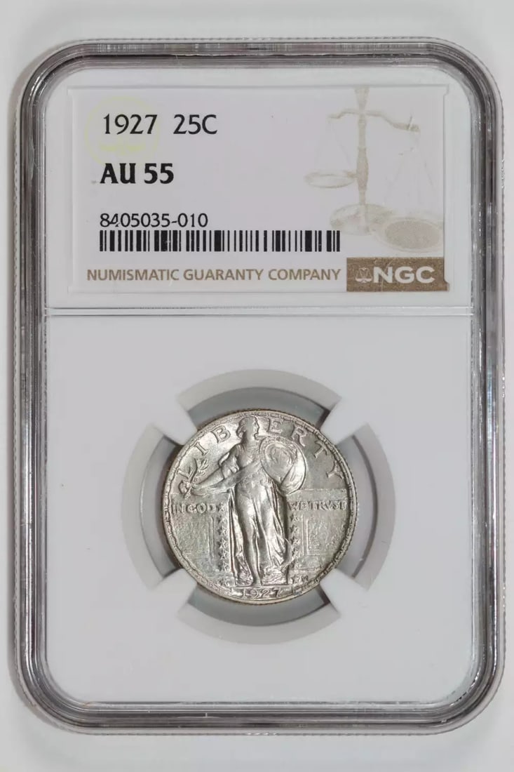 1927 STANDING LIBERTY QUARTER NGC AU55 (1 of 2)