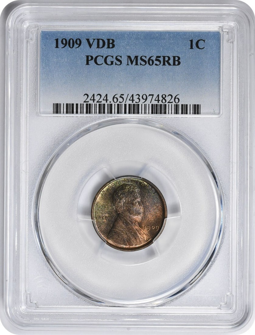 1909 VDB Lincoln Cent MS65RB PCGS (1 of 1)