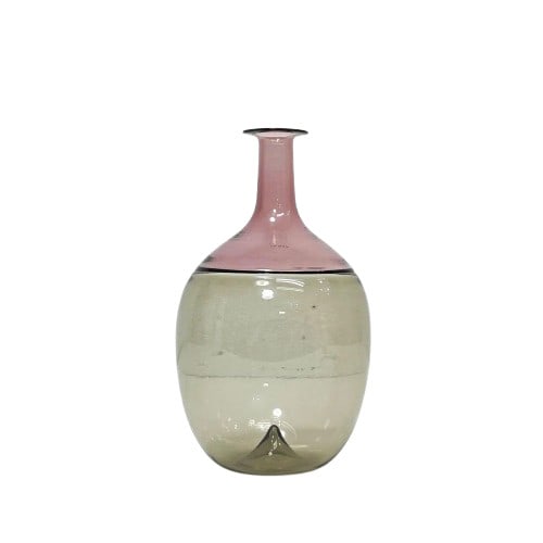 Venini Bolle Series Flower Vase Bottle Pink & Gray by Tapio Wirkkala Pink used (1 of 11)
