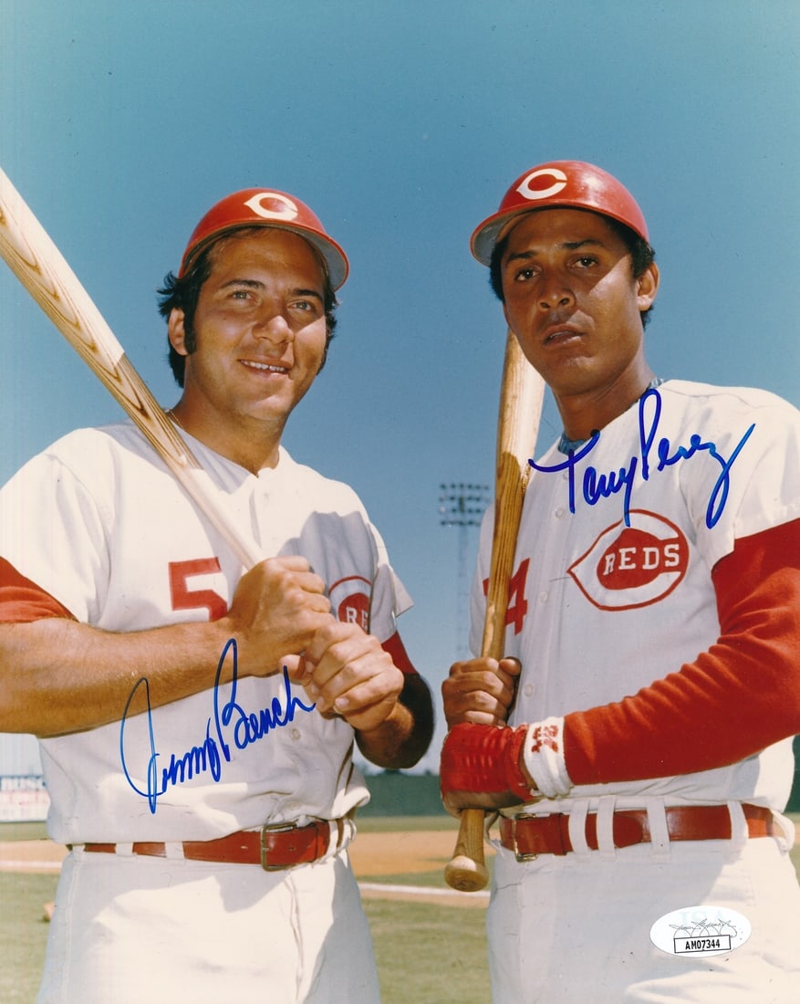 Johnny Bench/Tony Perez Dual-Autographed 8x10 Photo Cincinnati Reds JSA 183215 (1 of 3)