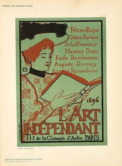 Art Independant By Rassenfosse Das Moderne Plakat 1897 Original Stone Lithograph (1 of 1)