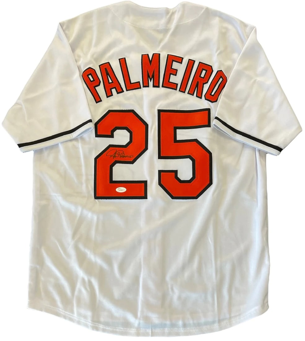 Rafael Palmeiro Autographed Baltimore Orioles White Jersey (JSA) (1 of 2)