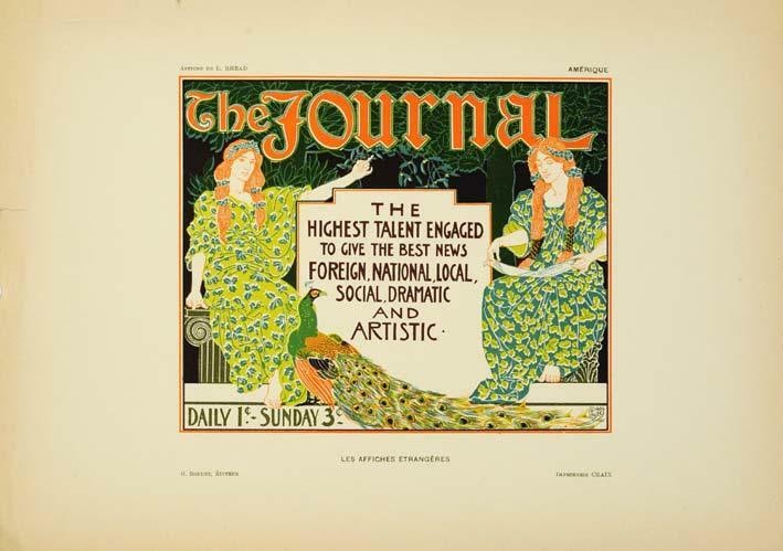 Journal By Rhead For Affiches Etrangeres 1897Original Vintage Poster (1 of 1)