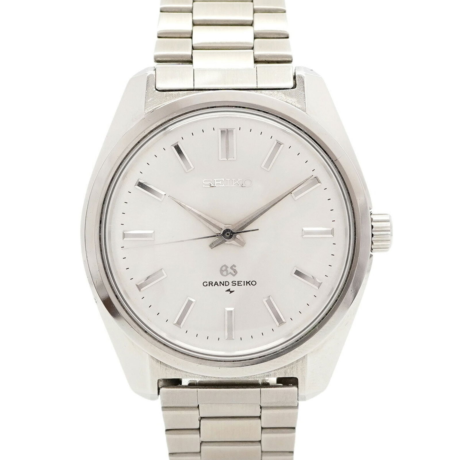 Seiko Grand 4420-9000 Silver Dial: Seiko Grand 4420-9000 Silver Dial Seiko Grand 4420-9000 men's wristwatch with a silver dial and stainless steel band, used condition with traces of usage, 37.7mm case diameter. Item Specifics: Brand: