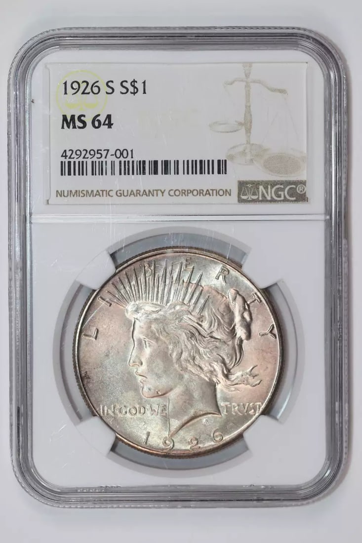 1926-S PEACE DOLLAR NGC MS64 (1 of 2)