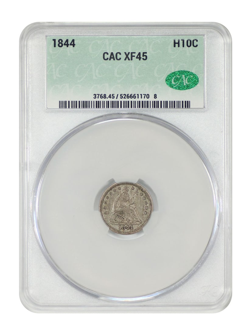 1844 H10C CACG XF45 - Liberty Seated Half Dime (1 of 4)