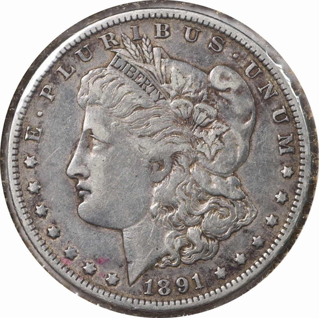 1891-O VAM 1A Morgan Silver Dollar Clashed E EF Uncertified (1 of 2)