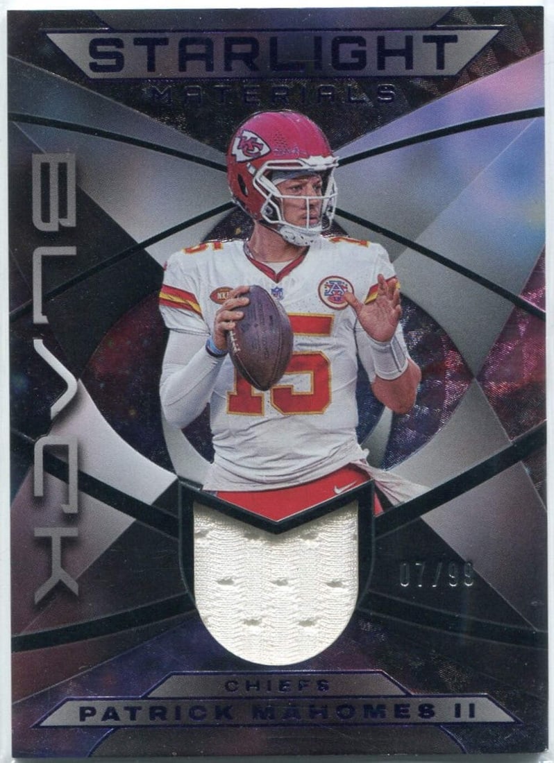 Patrick Mahomes II 2024 Panini Black Purple Parallel Jersey Card #SM-PM 7/99 (1 of 2)