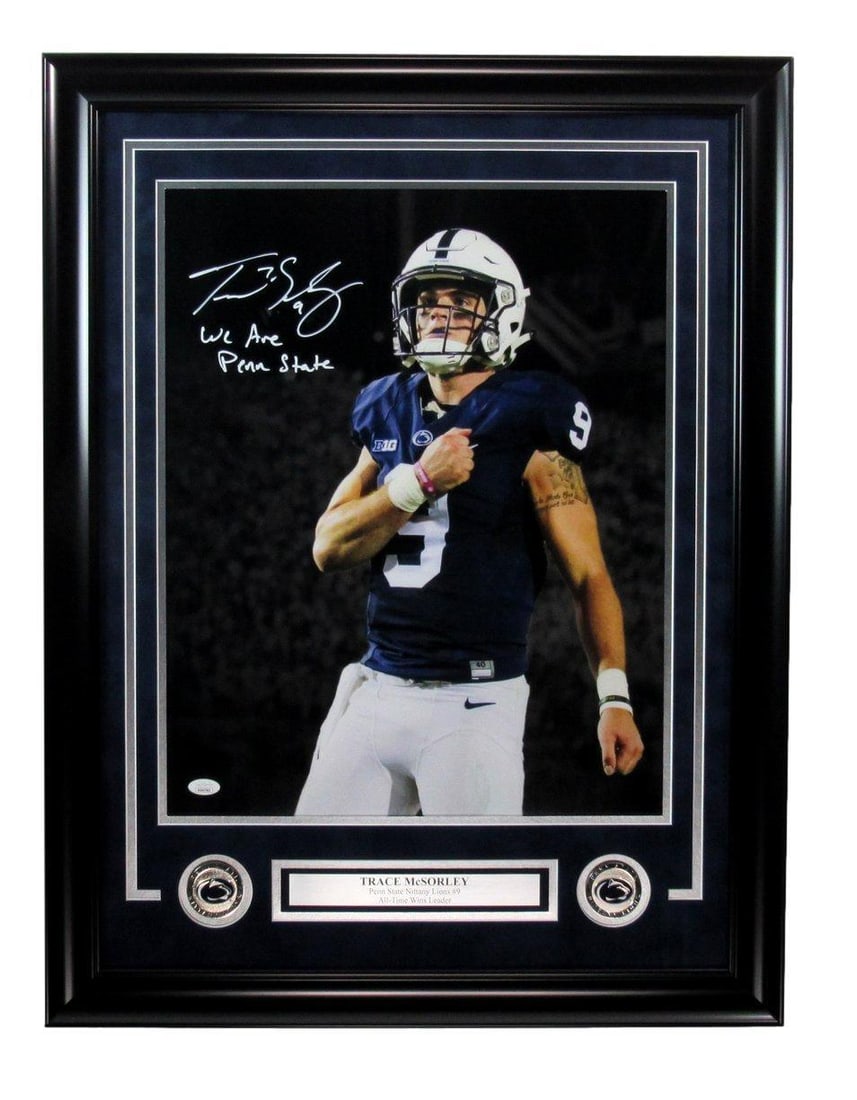 Trace McSorley Signed/Inscribed 16x20 Photo Penn State Framed JSA 190934 (1 of 4)